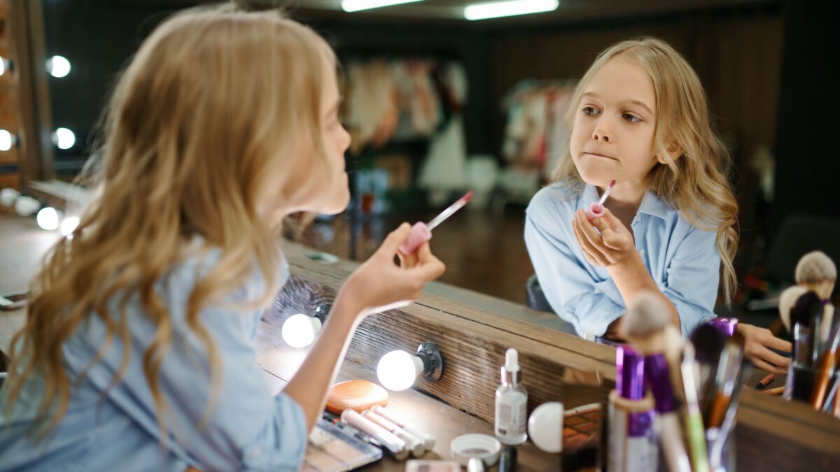 makeup on child