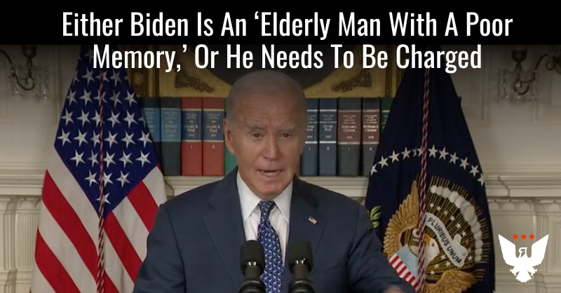 Either Biden Is An 'Elderly Man With A Poor Memory,' Or He Needs To Be Charged - Vimarsana News