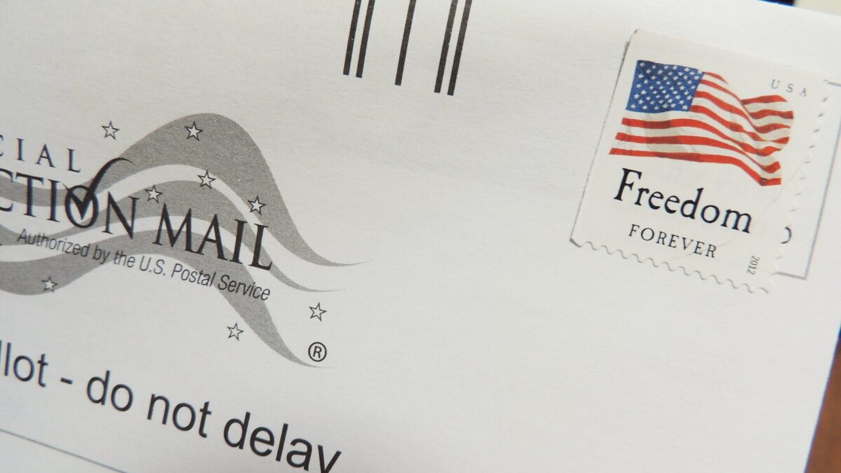 Mail in ballot envelope