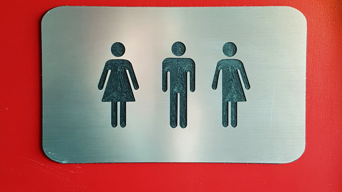 "gender neutral" bathroom