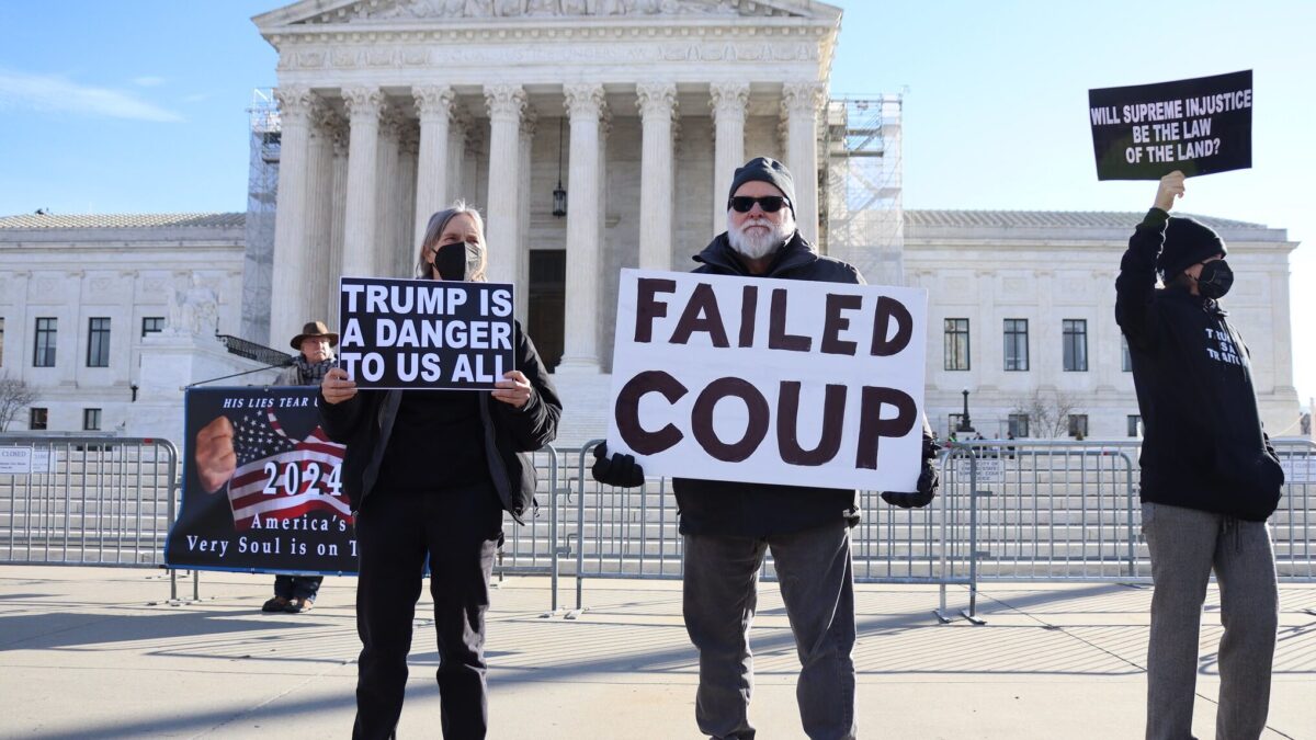 Anti-Trump rally outside the U.S. Supreme Court