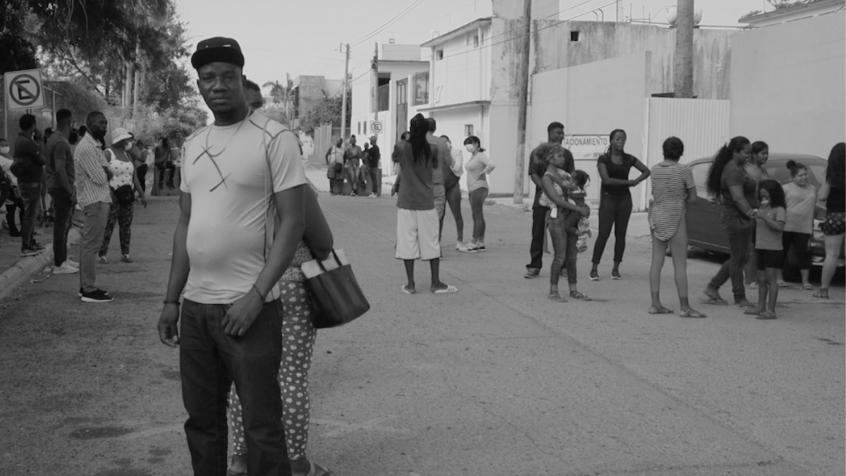 Haitian migrants wait in northern Mexico