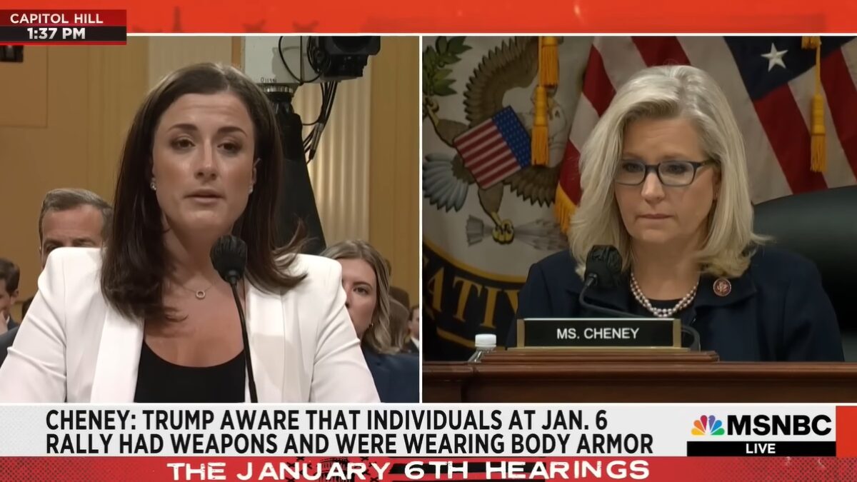 Liz Cheney and Cassidy Hutchinson in J6 hearing