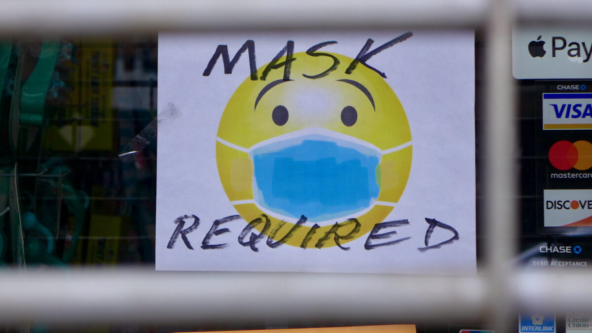 face mask required sign