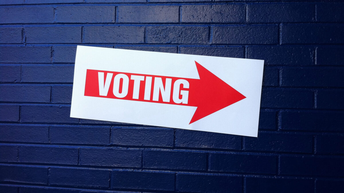 A 'voting' sign