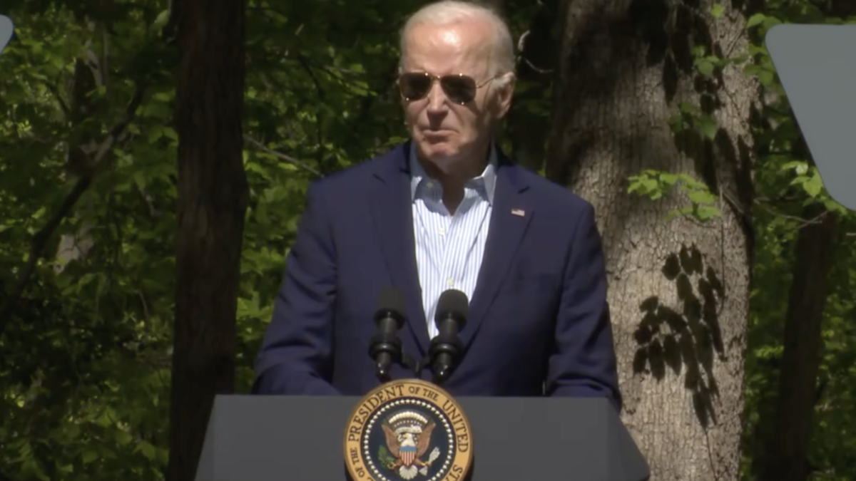 Joe Biden speaking at podium