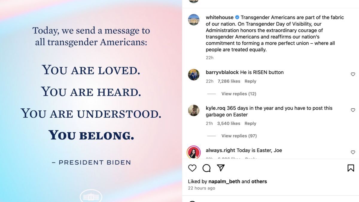 White House Instagram post