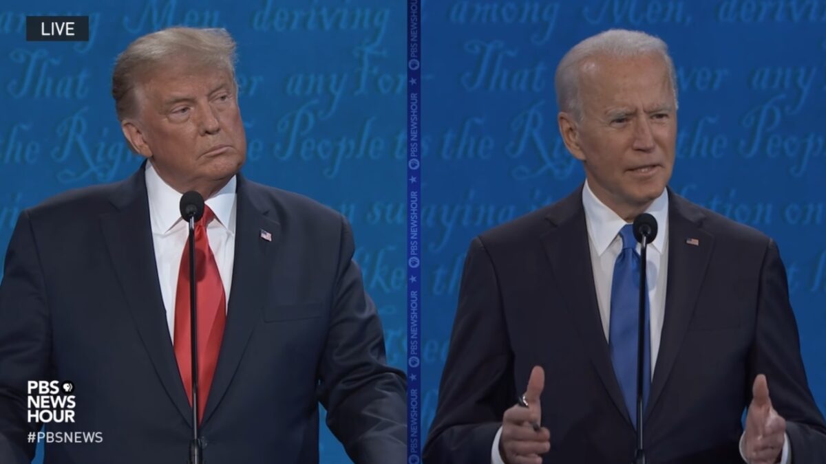 2020 presidential debates trump and biden