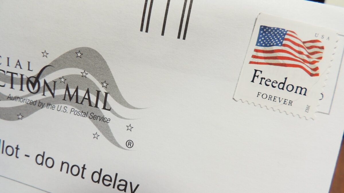 Mail-in ballot envelope