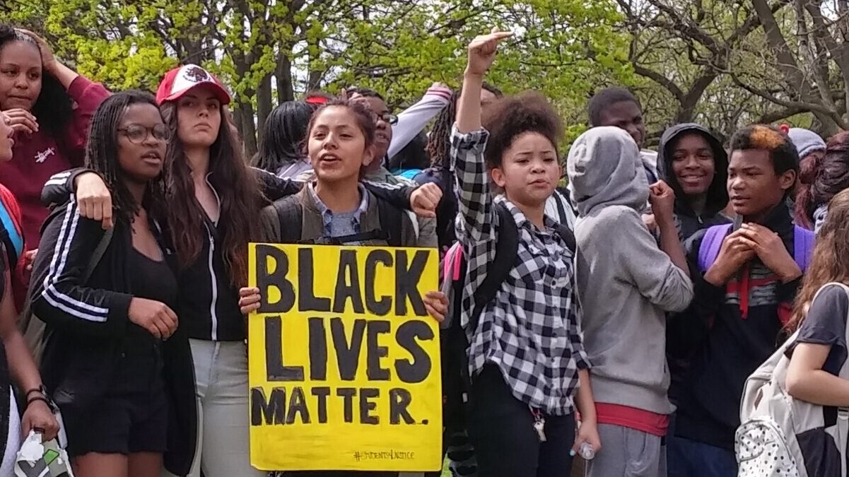 students supporting BLM