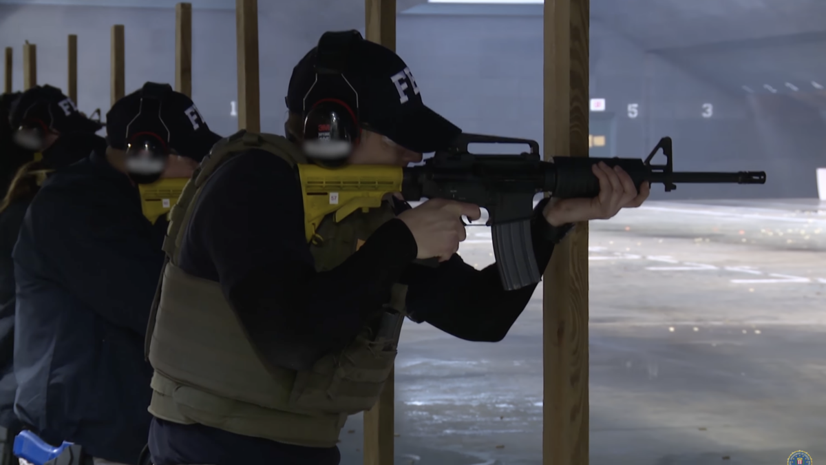 FBI agents at firearm practice