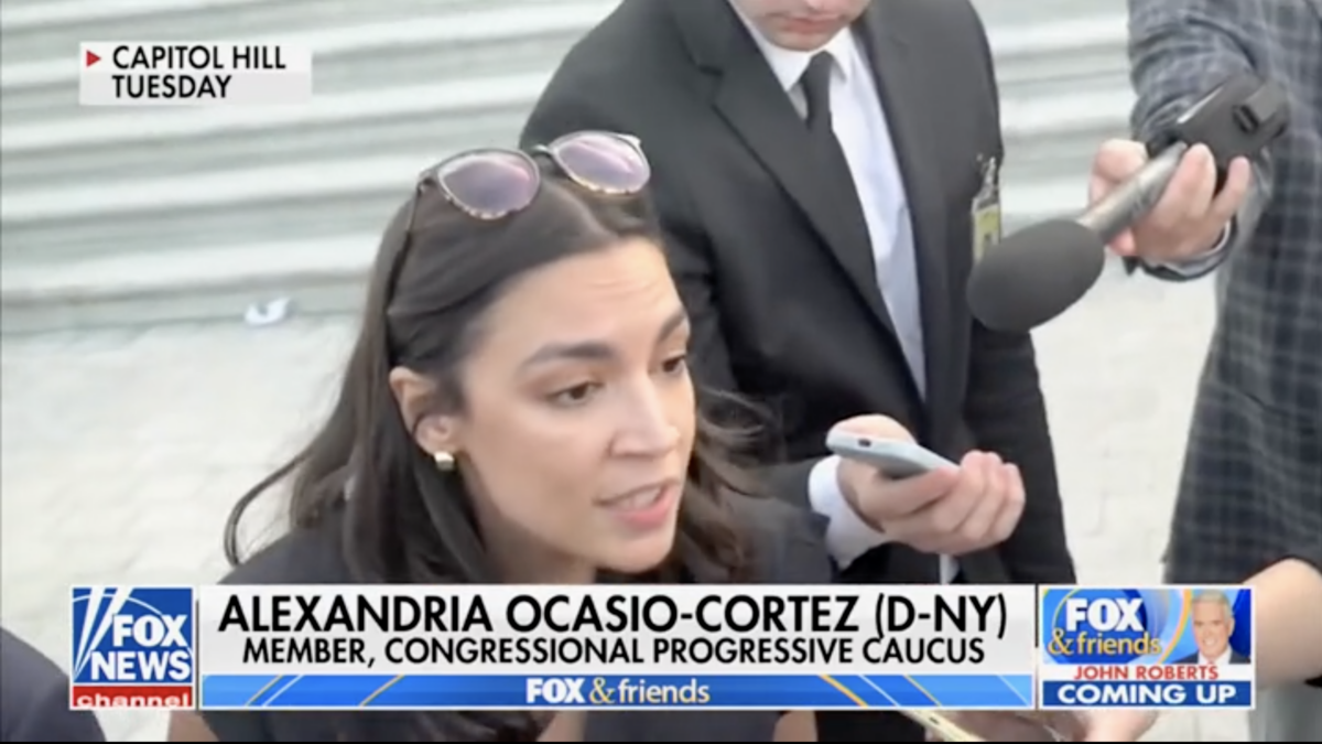 AOC speaks to reporters on Capitol Hill