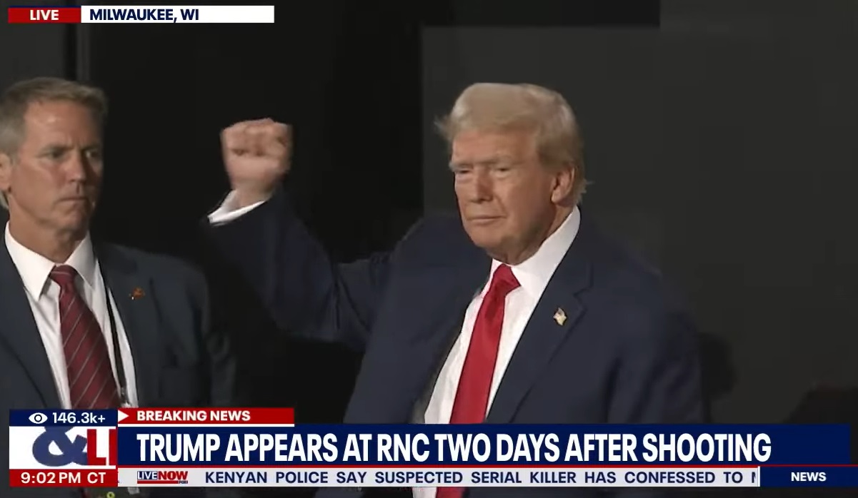 WATCH: Trump's First Appearance Since Assassination Attempt