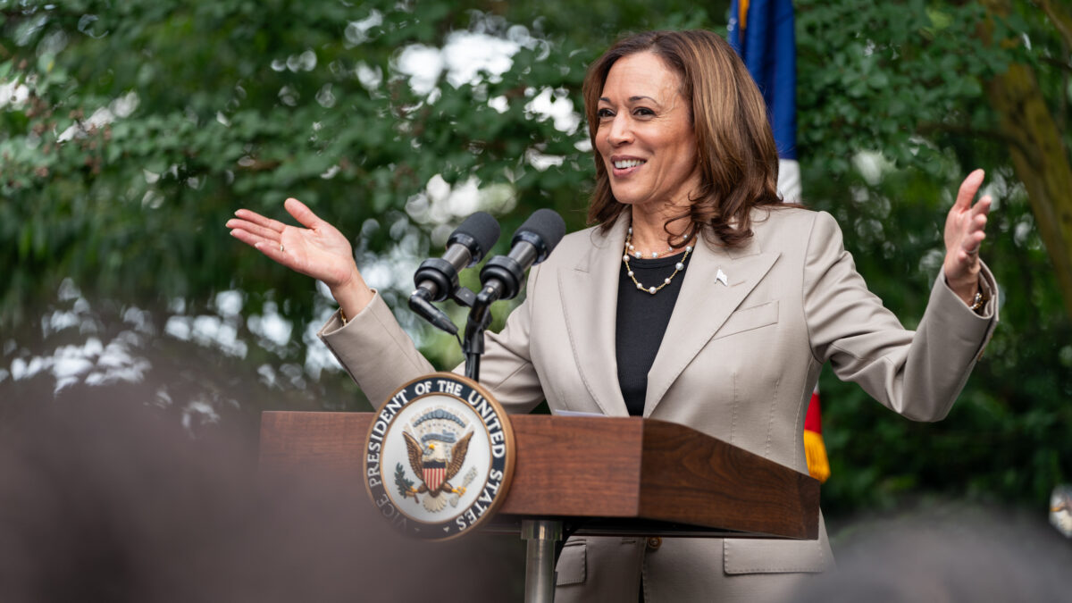 Vice President Kamala Harris delivers remarks at a reception for Black business leaders.