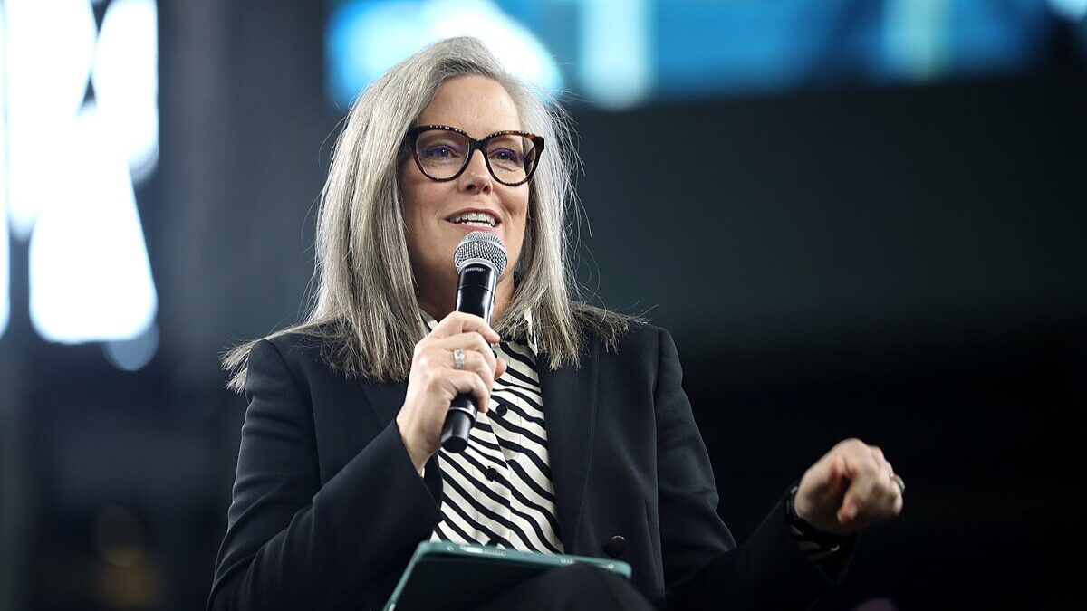 Katie Hobbs speaking at an event.