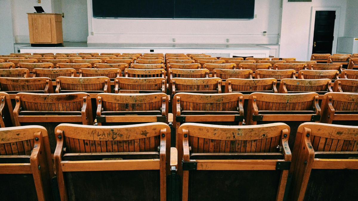 chairs in a school lecture hall