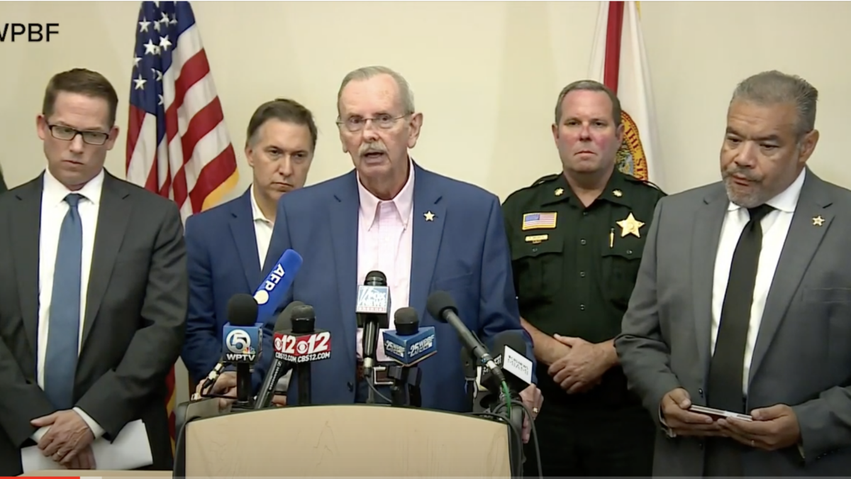 Palm Beach County (Fla.) Sheriff Ric Bradshaw speaks at a press conference following the suspected assassination attempt on former President Donald Trump