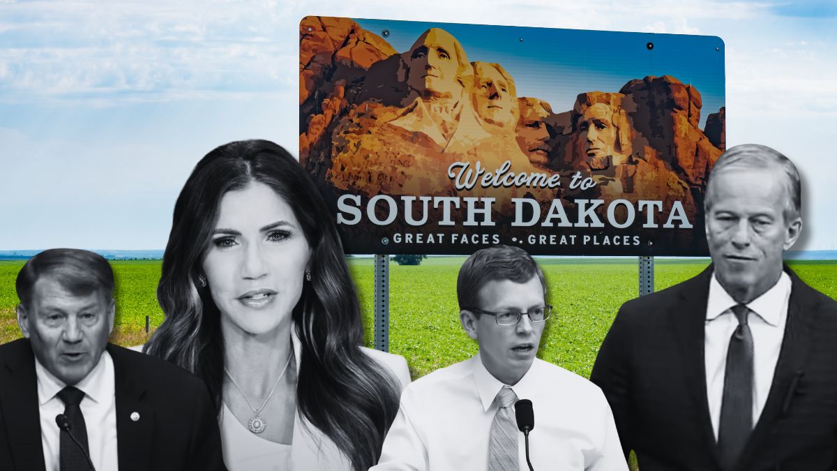 South Dakota Republicans Gov. Kristi Noem, Sen. John Thune, Sen. Mike Rounds, Rep. Dusty Johnson