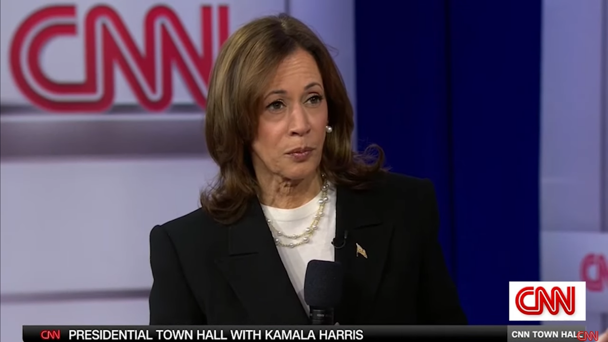 Kamala Harris during a CNN town hall.