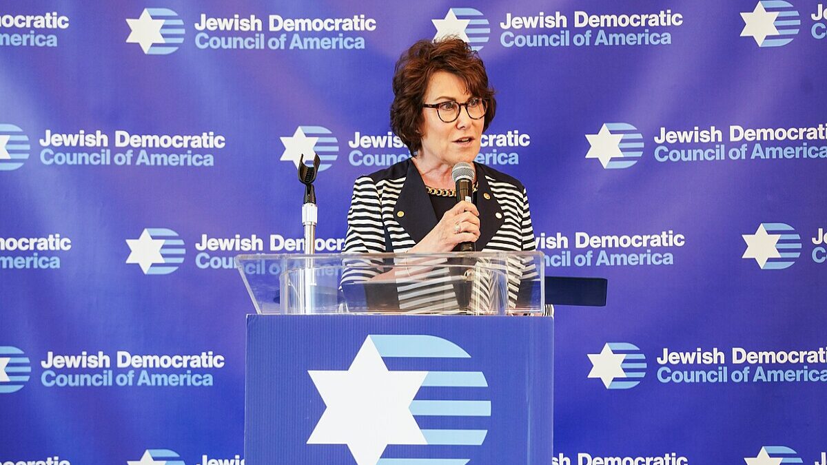 Jacky Rosen speaking at an event.