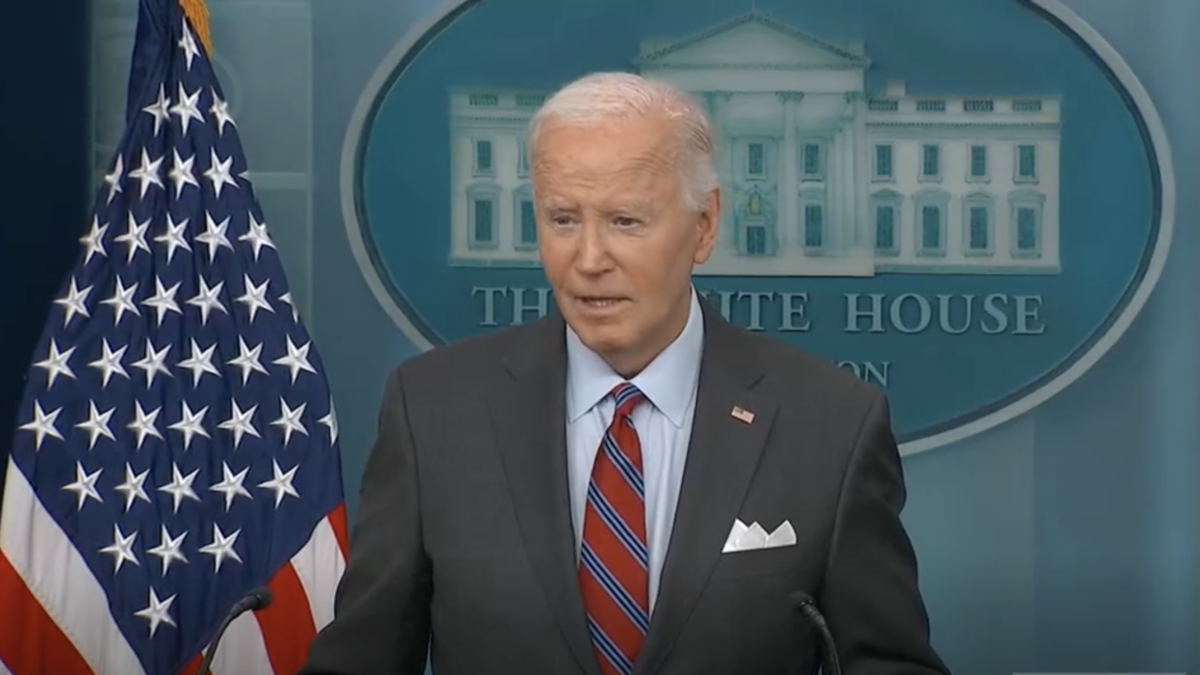 Joe Biden gives briefing