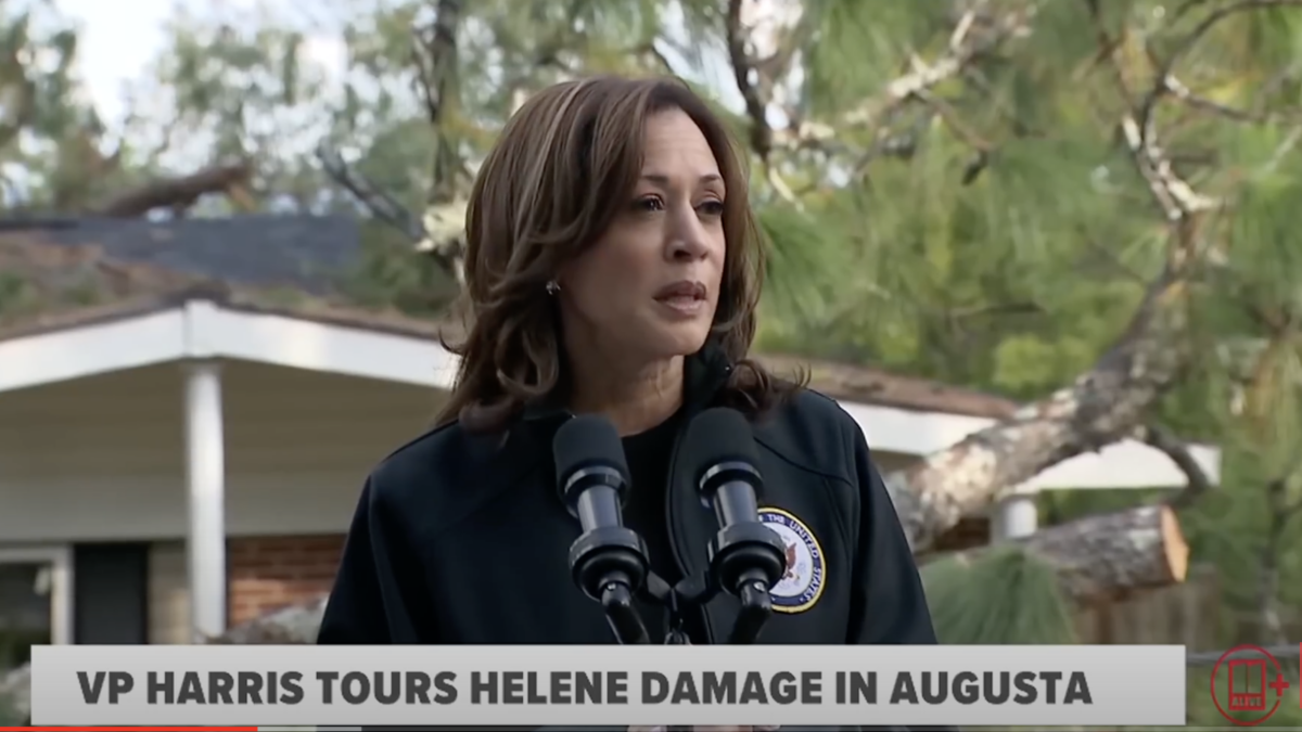 Vice President Kamala Harris visits Hurricane damage in Georgia.