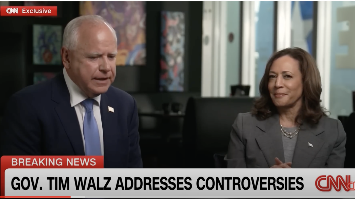 Democrat presidential candidate Kamala Harris and her running mate Gov. Tim Walz interviewed on CNN.