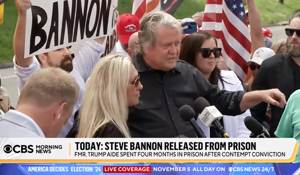 Bannon, Released From Prison, Warns Of Impending Election Steal