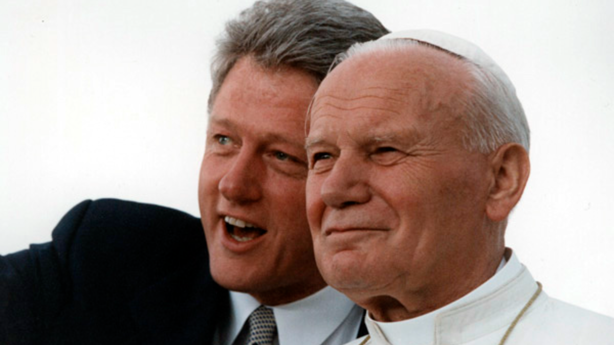 bill clinton and john paul II