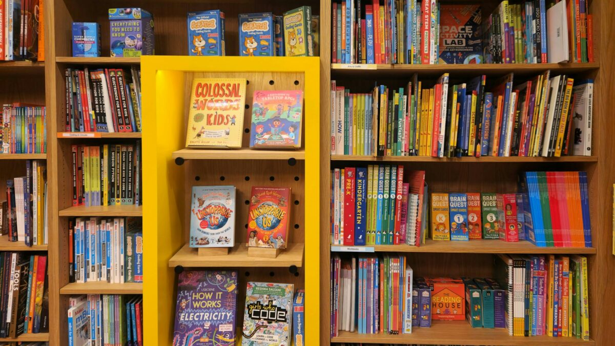 children's books in a bookstore