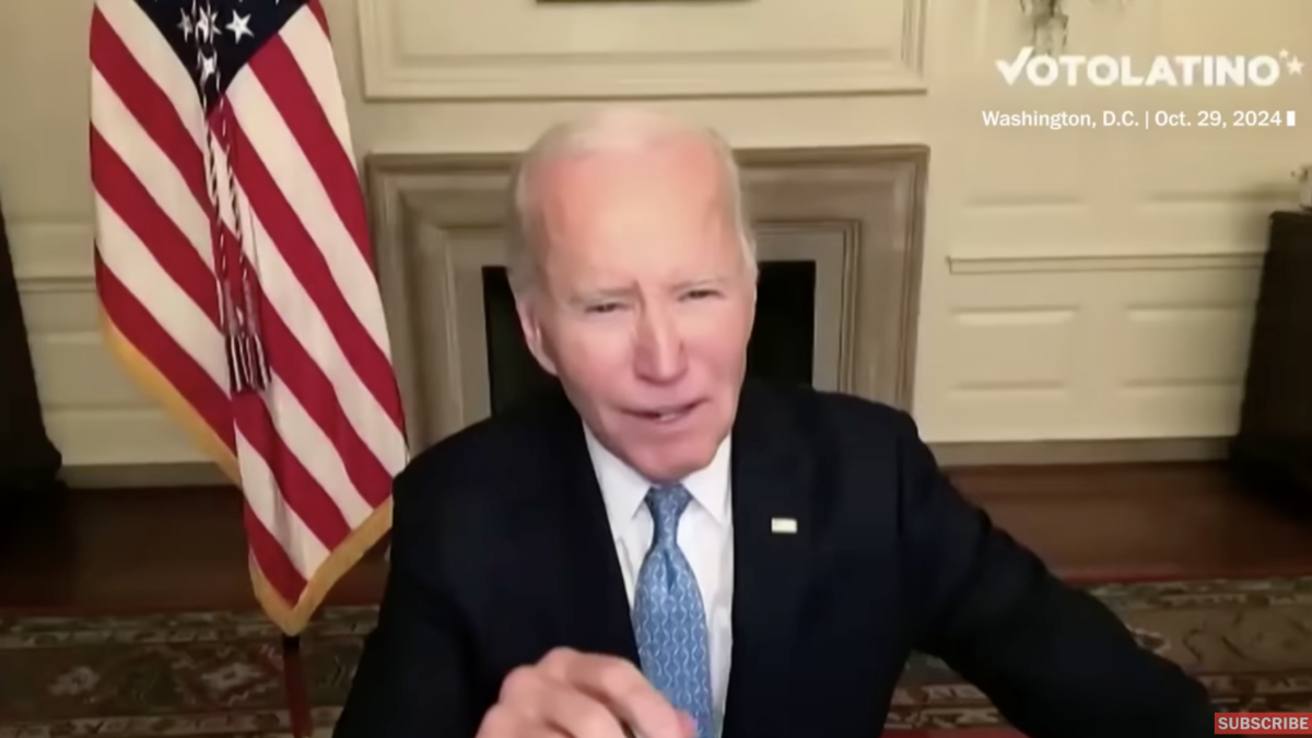 Biden in a video call