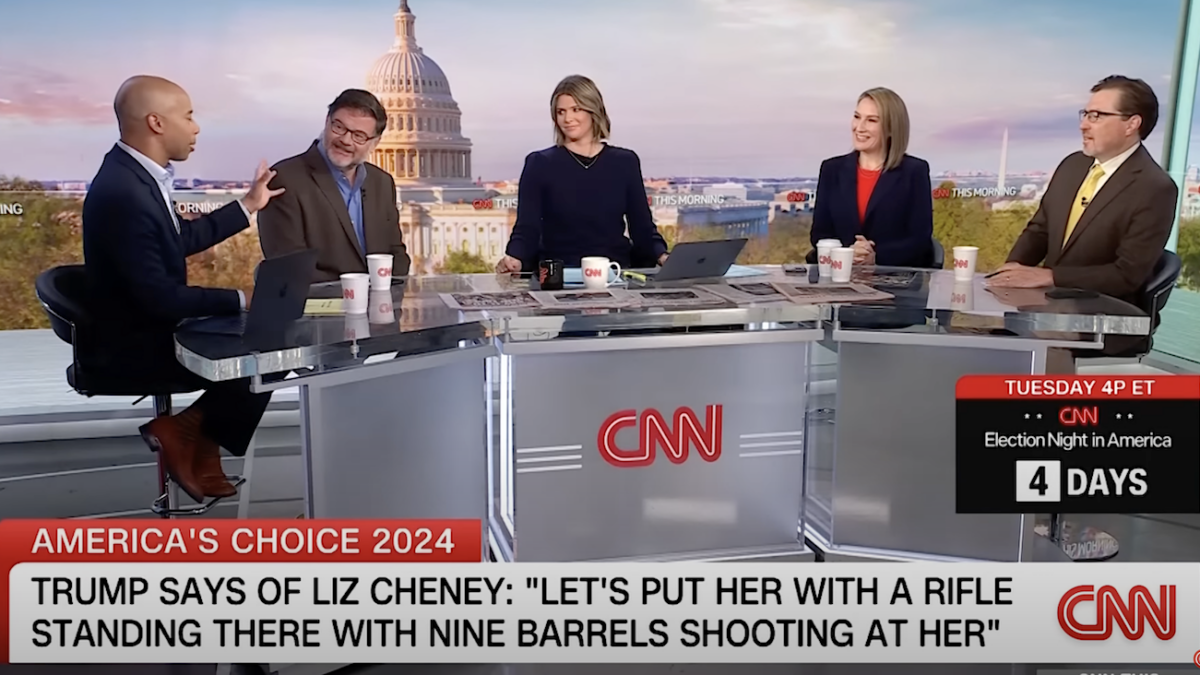 Jonah Goldberg and Kasie Hunt Trump Cheney comments panel on CNN