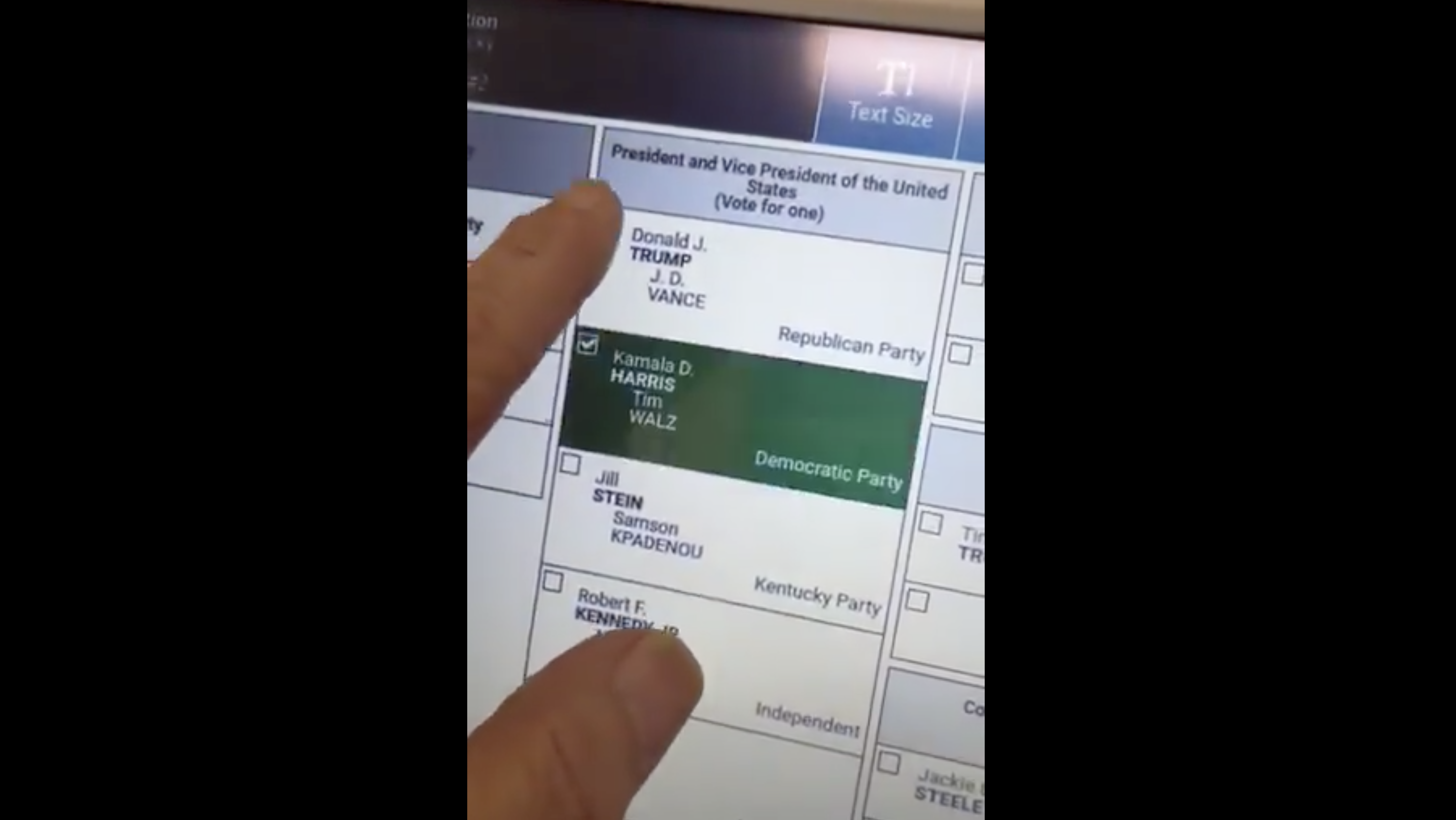 Double-Check Your Ballot: KY Machine Marked Trump Vote For Harris