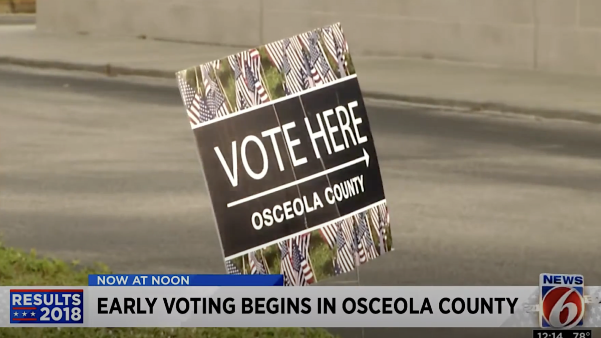 Vote Here Osceola County sign