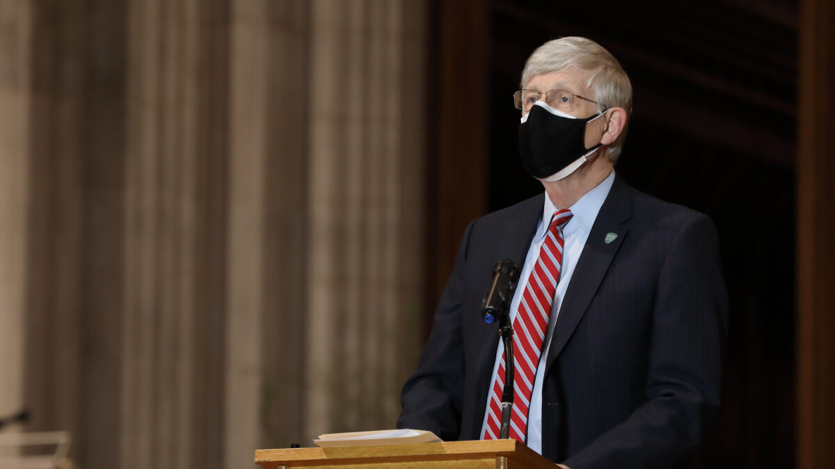 Old man wearing double masks