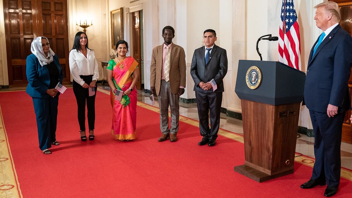 Trump at naturalization ceremony