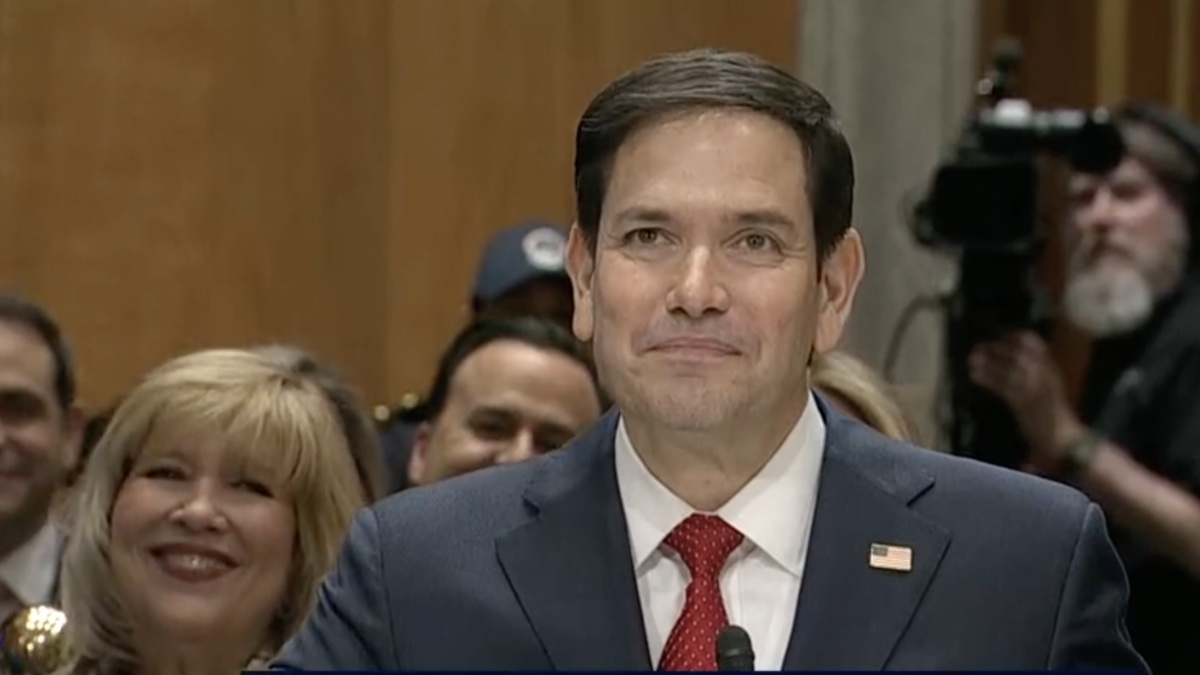 Marco Rubio at his confirmation hearing