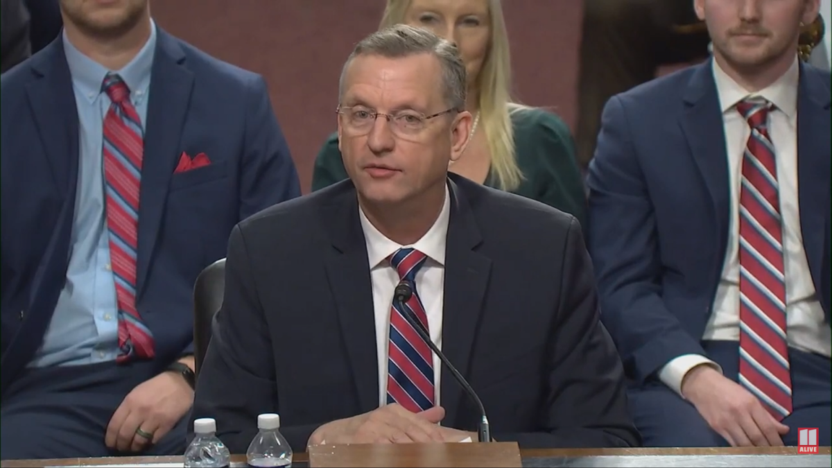 Doug Collins testifying at his confirmation hearing.