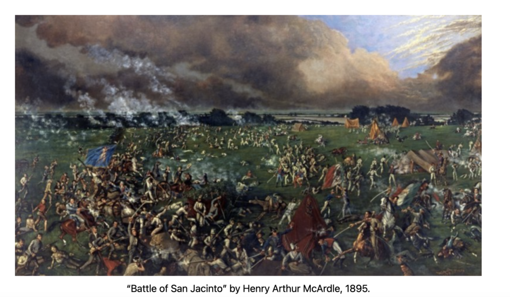 “Battle of San Jacinto” by Henry Arthur McArdle, 1895