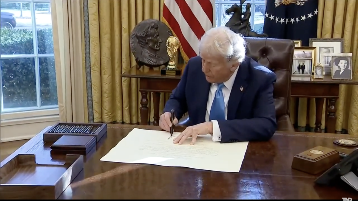 President Donald Trump sign executive orders