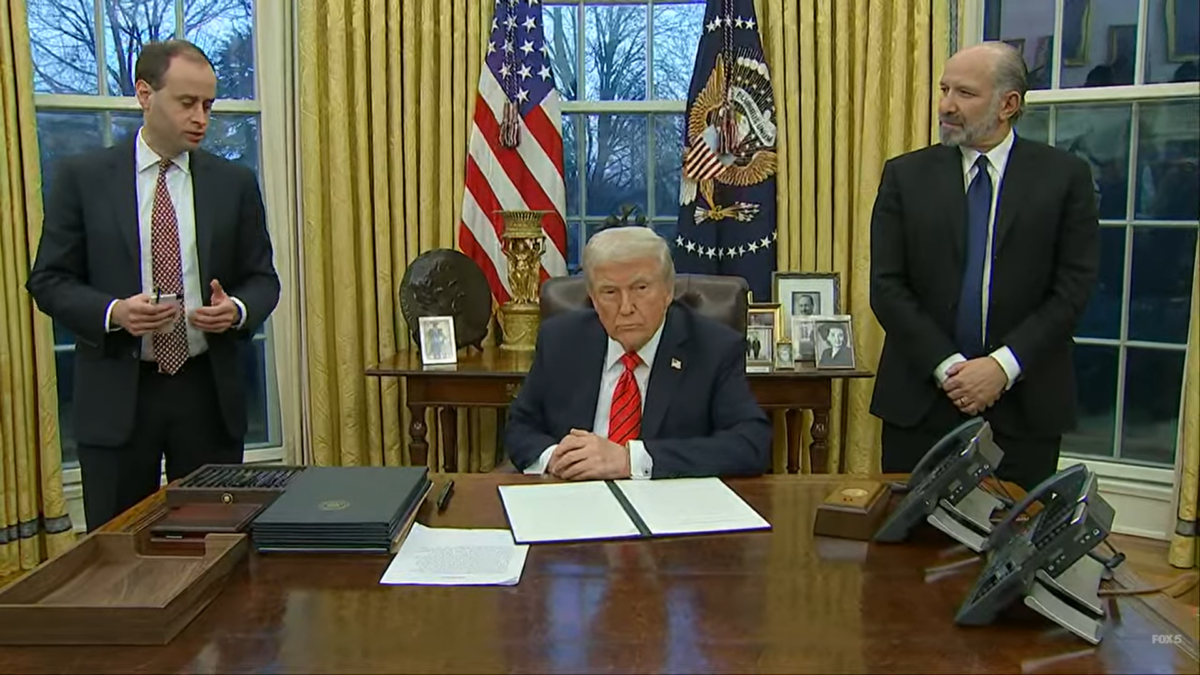 Donald Trump signing executive orders