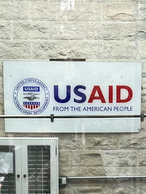 Cairo USAID signage