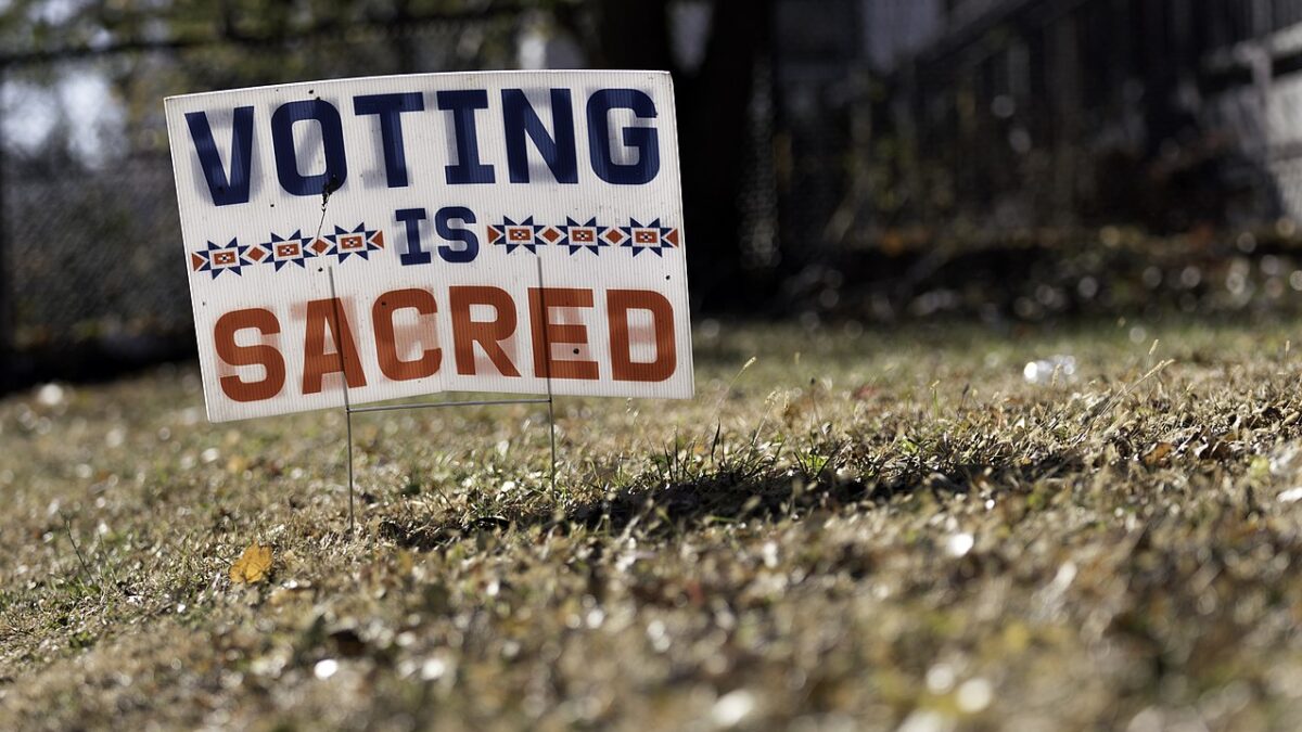 Voting is Sacred sign