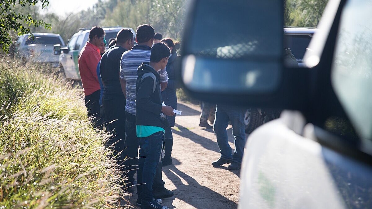 Illegal aliens getting arrested by Border Patrol.