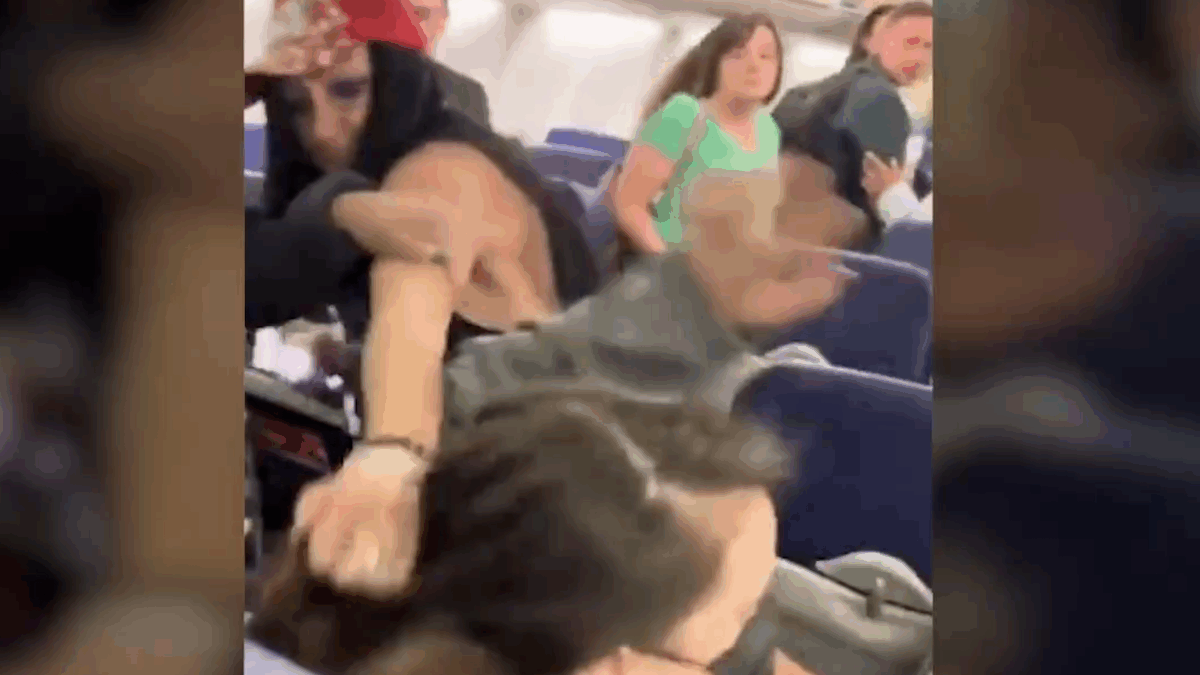 airplane passengers fighting