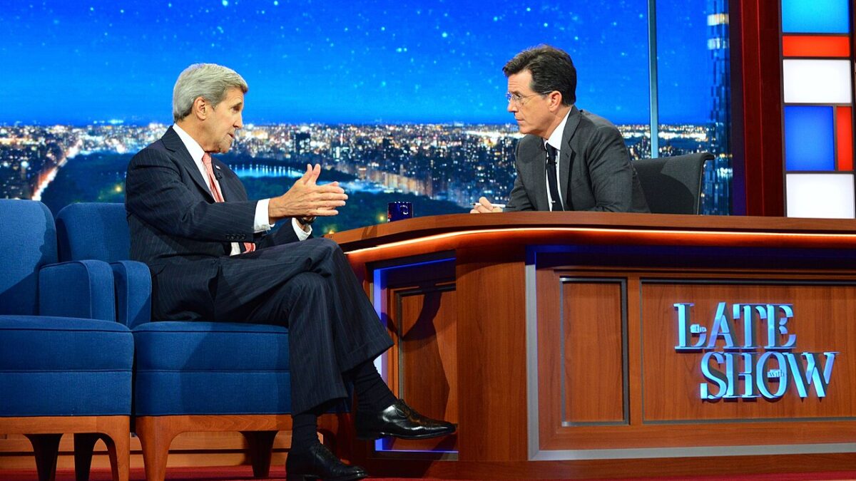 John Kerry on Stephen Colbert show