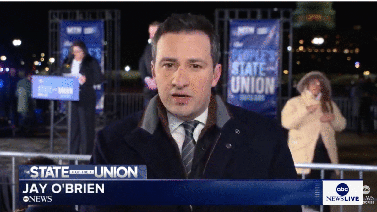 ABC News correspondent Jay O'Brien covering President Trump's 2026 State of the Union address.