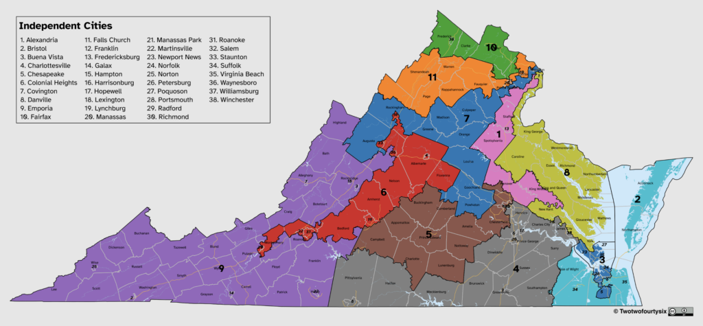 Virginia redistricting map