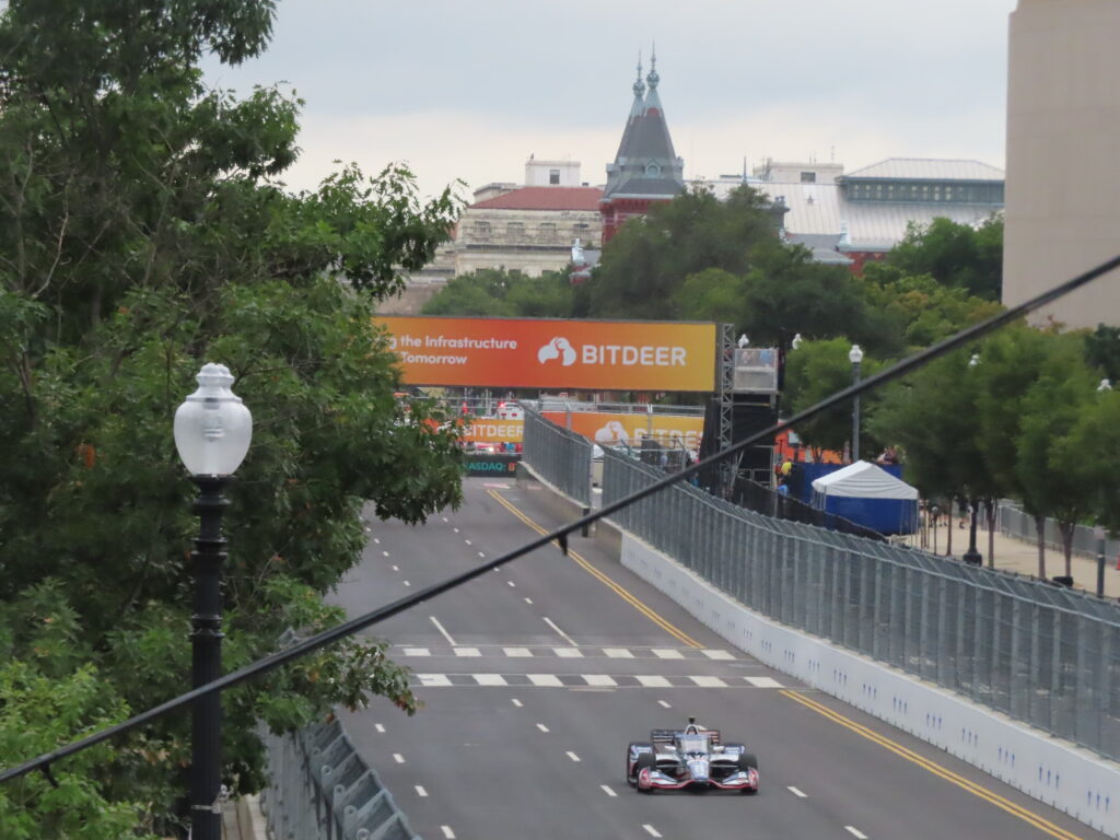 race car on DC prix track